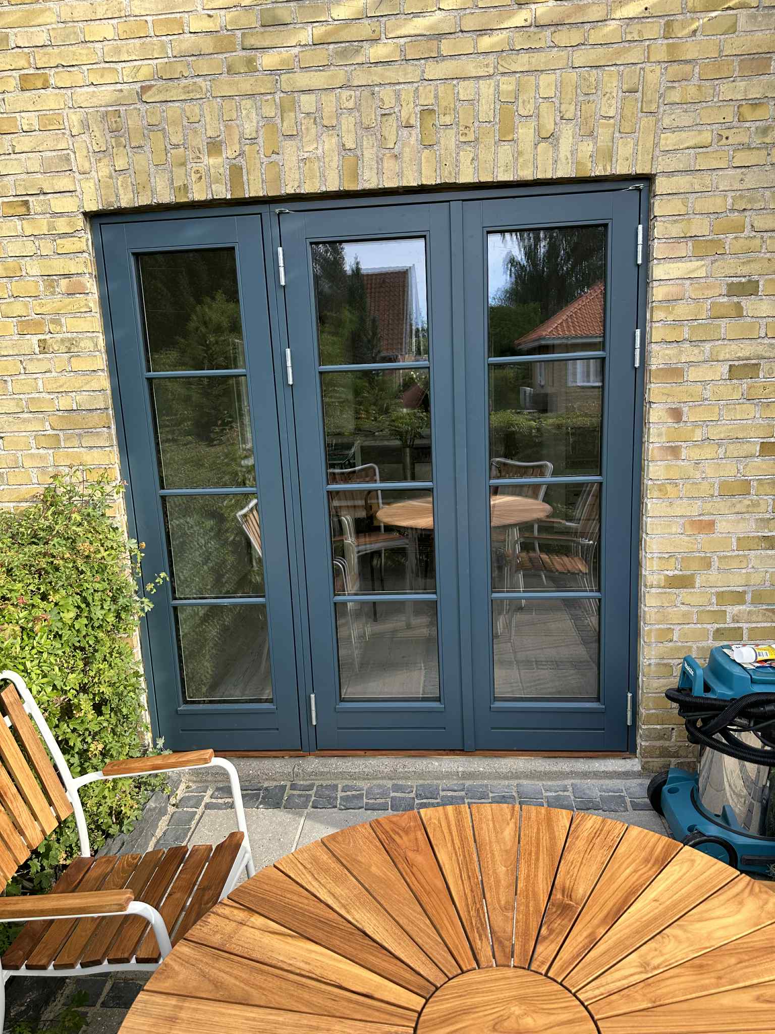 Dobbeltdør i træ & glas